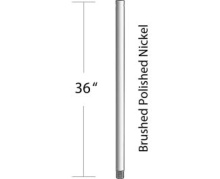 Craftmade DR36BNK - 36" Downrod in Brushed Polished Nickel