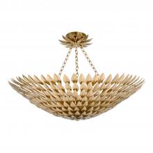 Crystorama 519-GA_CEILING - Broche 30'' Antique Gold Semi Flush Mount
