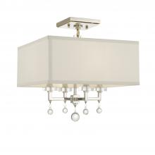 Crystorama 8105-PN_CEILING - Paxton 16'' Polished Nickel Semi Flush Mount