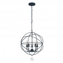Crystorama 9224-BK - Solaris 17'' Black Chandelier