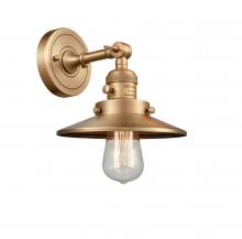Innovations Lighting 203SW-BB-M4-LED - Railroad - 1 Light - 8 inch - Brushed Brass - Adjustable Sconce
