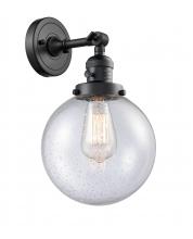 Innovations Lighting 203SW-BK-G204-8-LED - Beacon - 1 Light - 8 inch - Matte Black - Adjustable Sconce