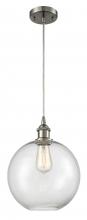 Innovations Lighting 516-1P-SN-G122-10-LED - Athens - 1 Light - 10 inch - Brushed Satin Nickel - Cord hung - Mini Pendant