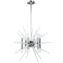 Dainolite VEL-2412C-PC - 12LT Incandescent Chand, Polished Chrome Finish